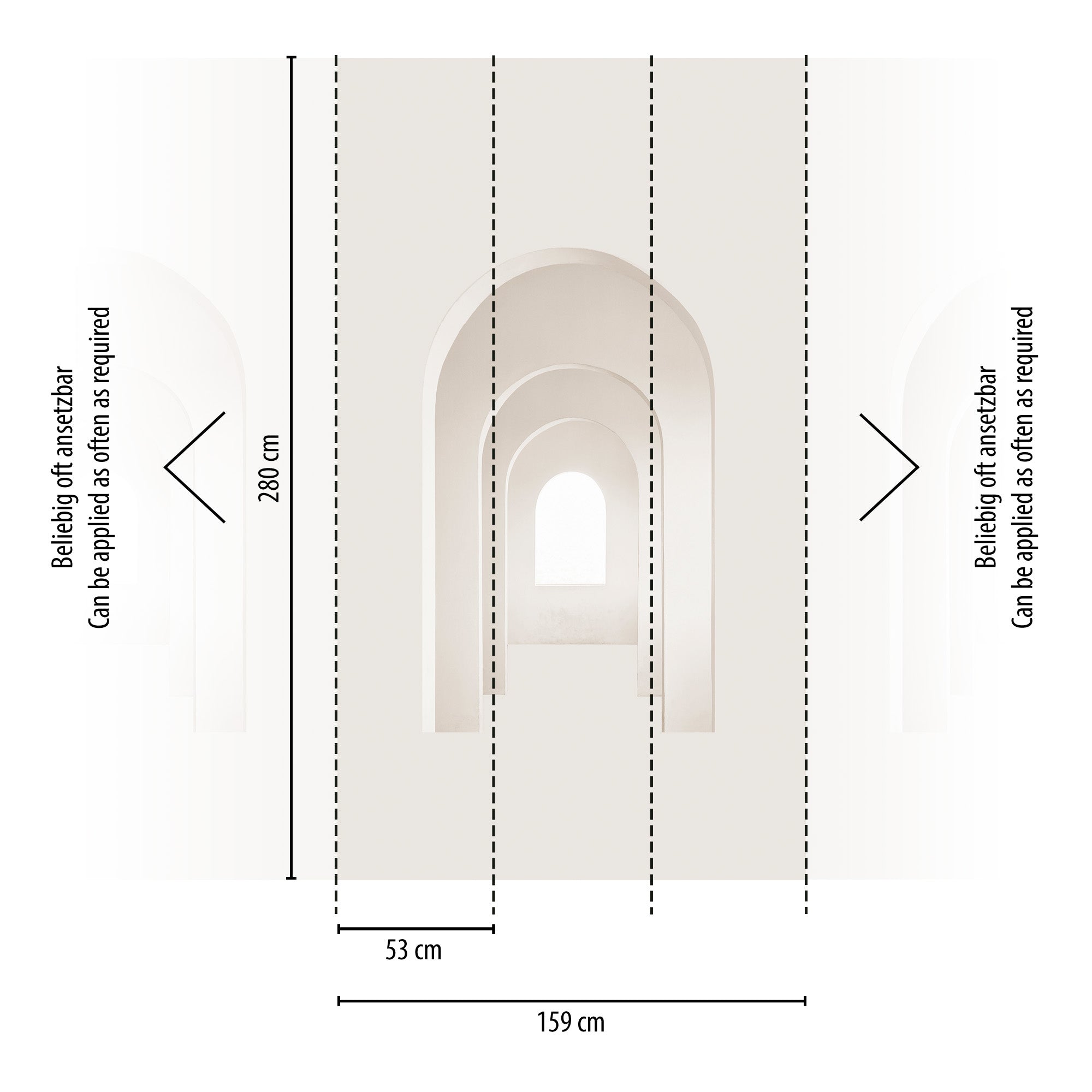 High-quality wallpaper from THE WALL III collection in cream 