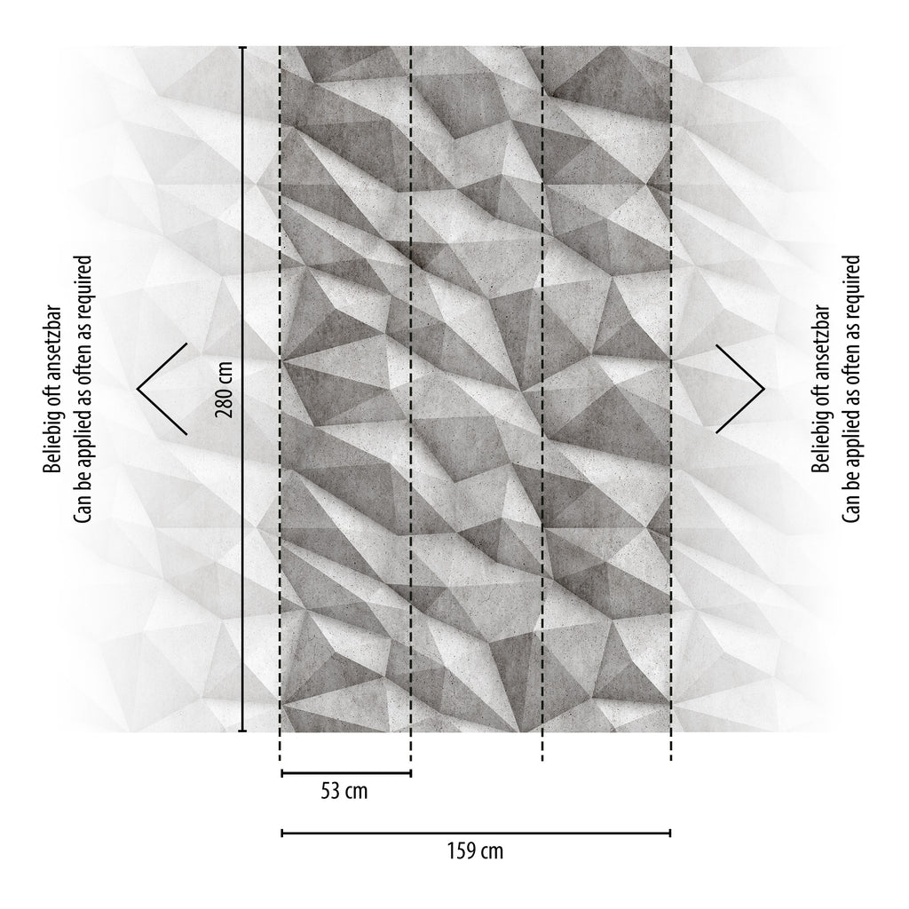 Hochwertige  Tapete aus der Kollektion THE WALL III in Grau