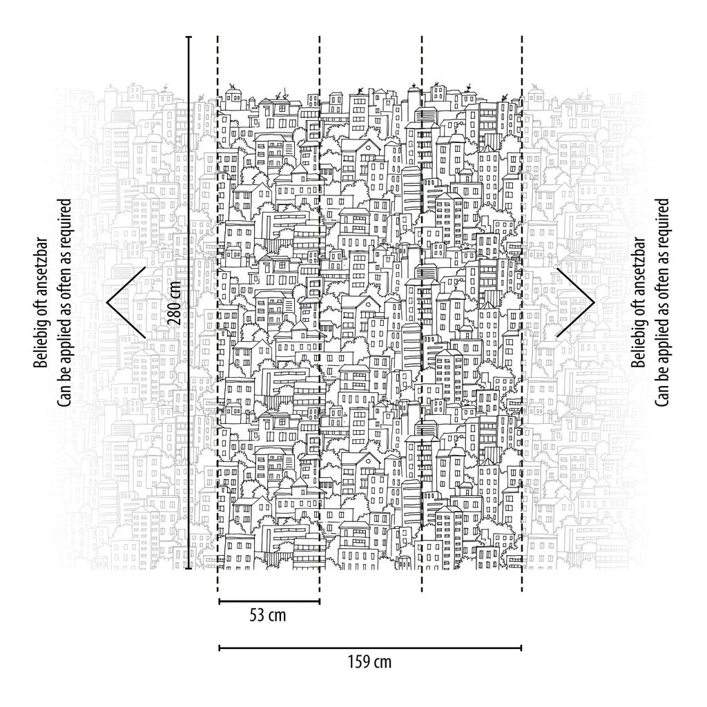 Hochwertige  Tapete aus der Kollektion THE WALL III in Schwarz