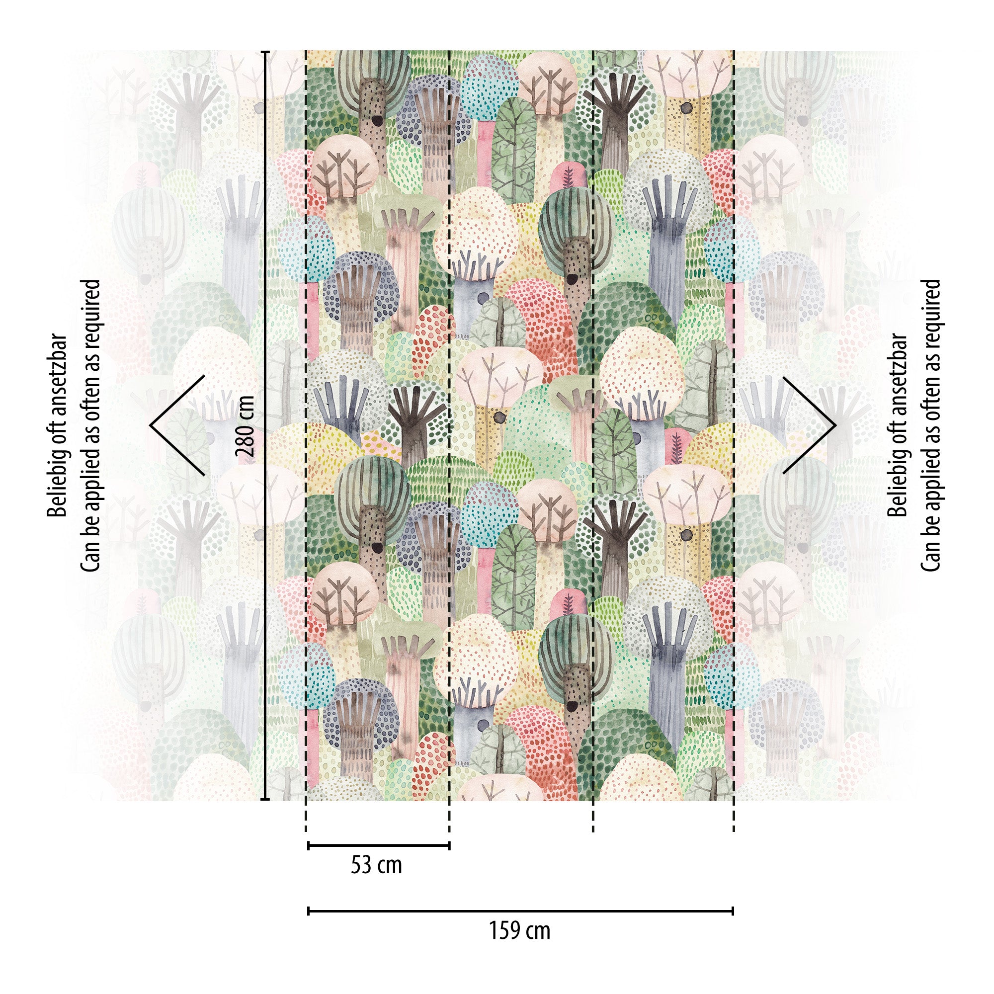 Hochwertige  Tapete aus der Kollektion THE WALL III in Bunt