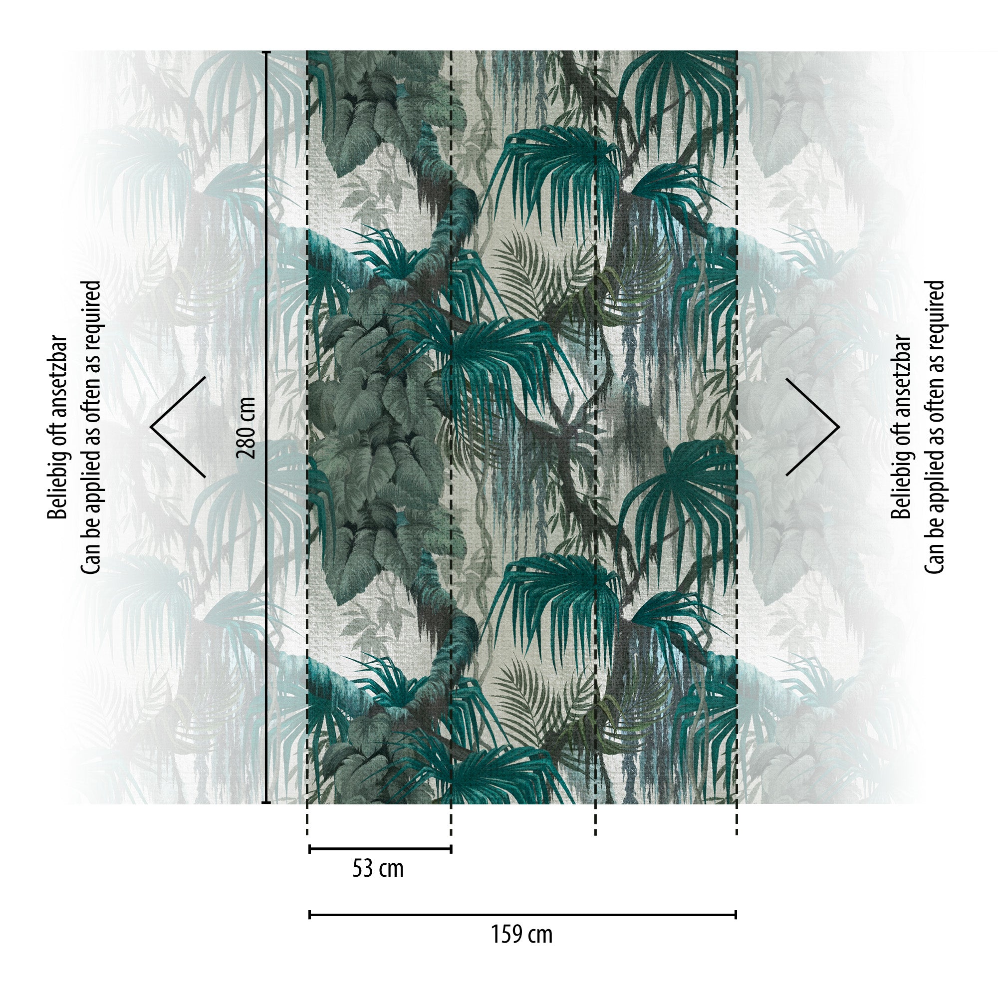 Hochwertige  Tapete aus der Kollektion THE WALL III in Grün