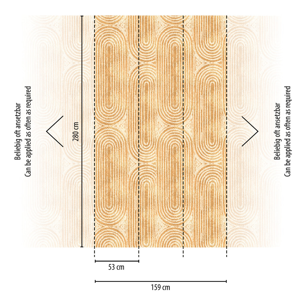 Hochwertige  Tapete aus der Kollektion THE WALL III in Orange