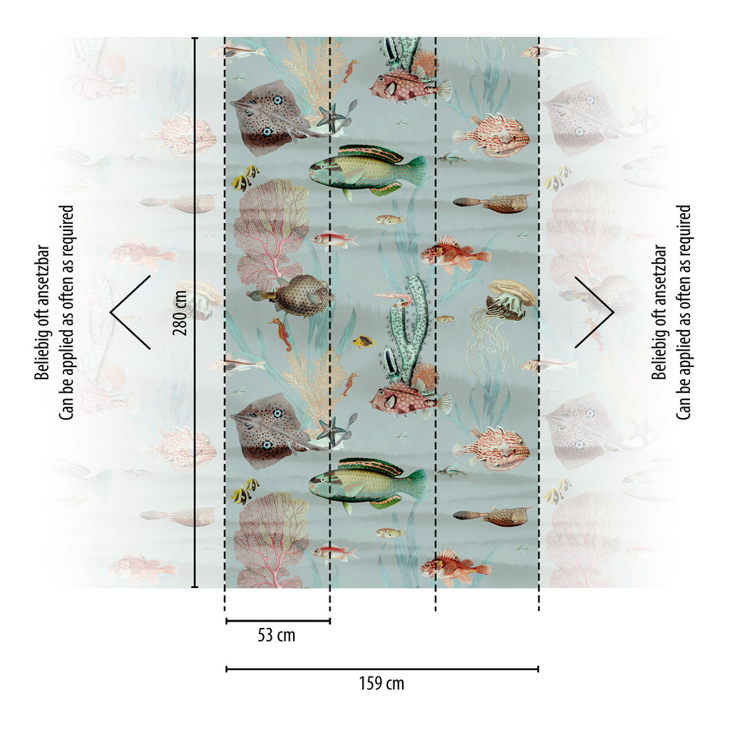 Hochwertige  Tapete aus der Kollektion THE WALL III in Blau