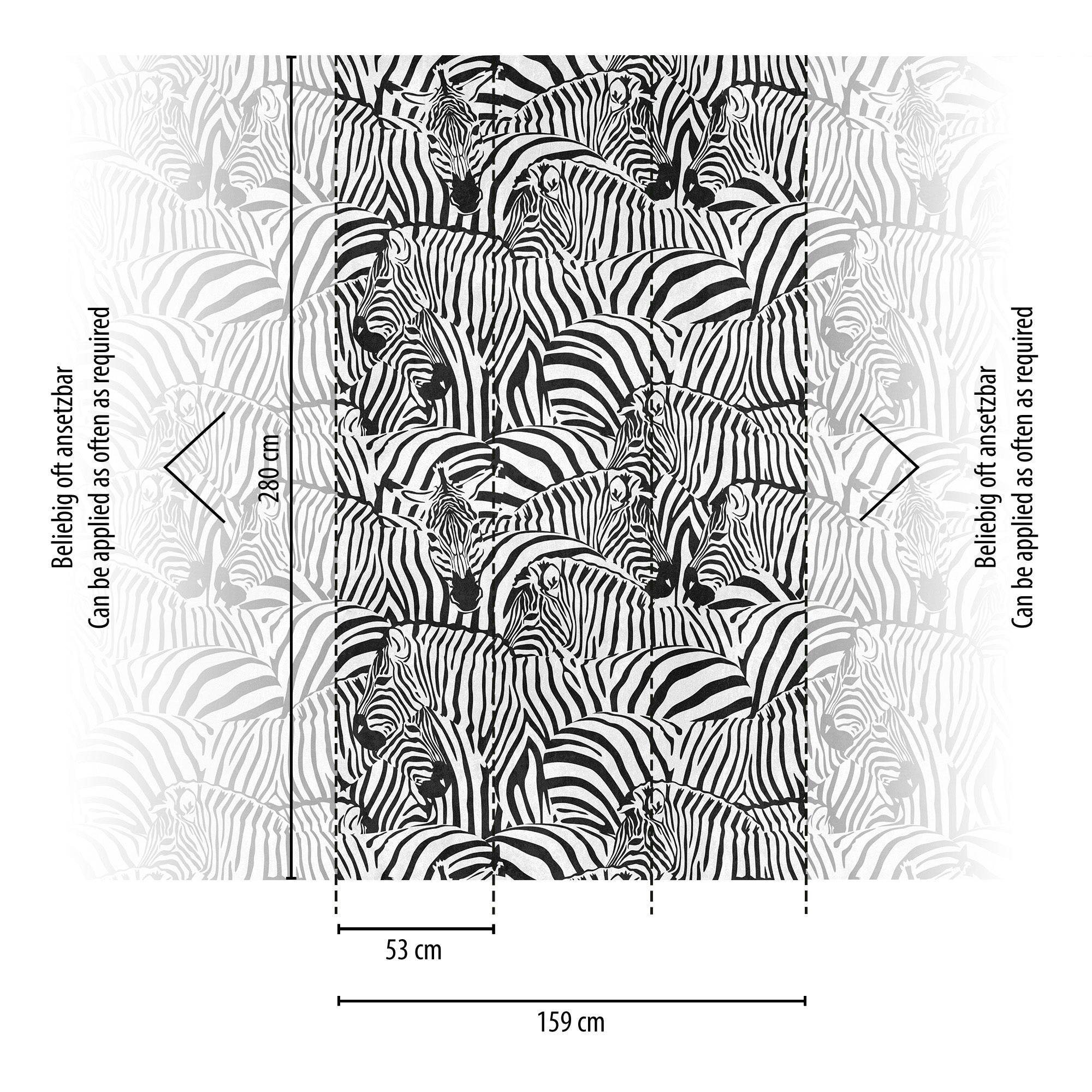Hochwertige  Tapete aus der Kollektion THE WALL III in Schwarz