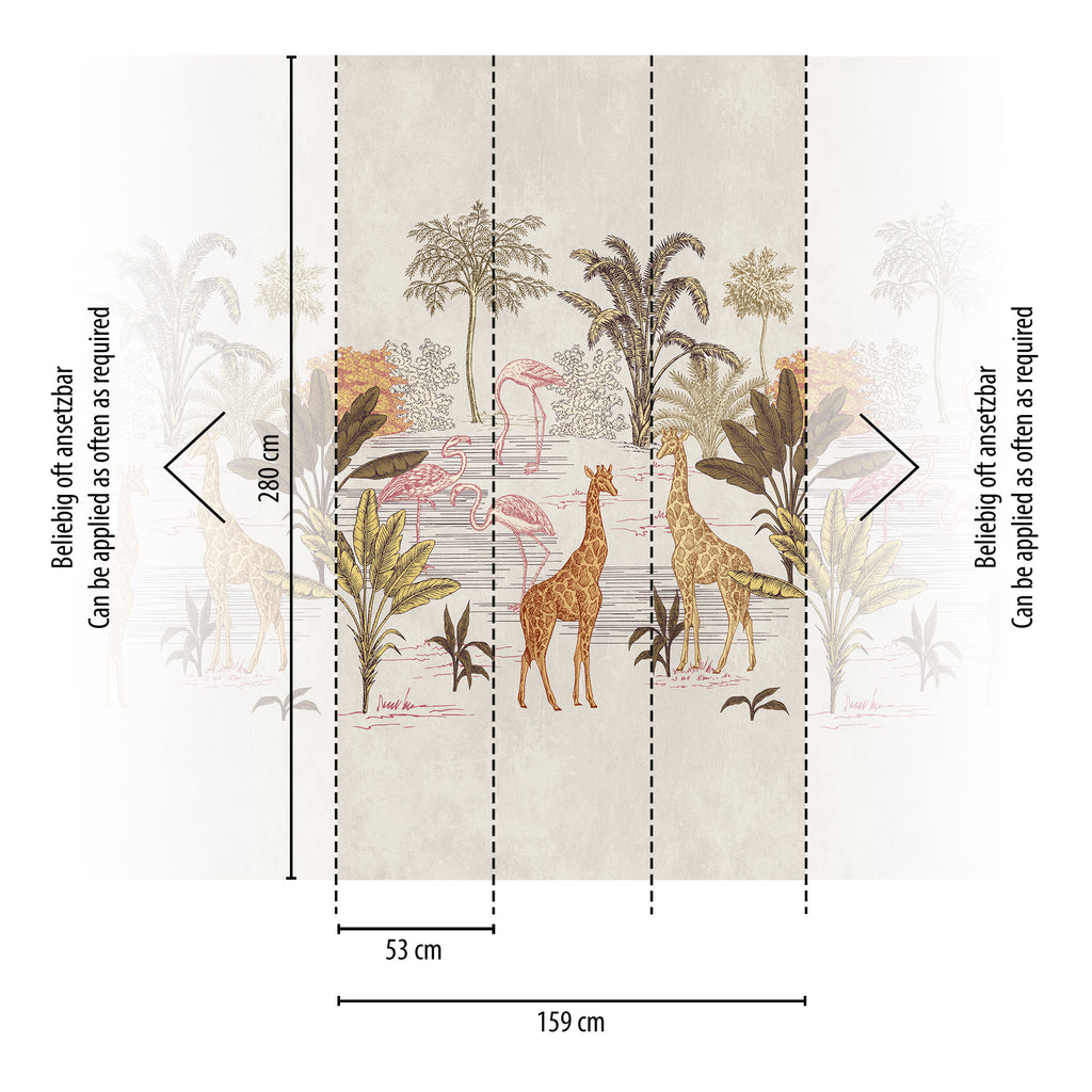 Hochwertige  Tapete aus der Kollektion THE WALL III in Creme