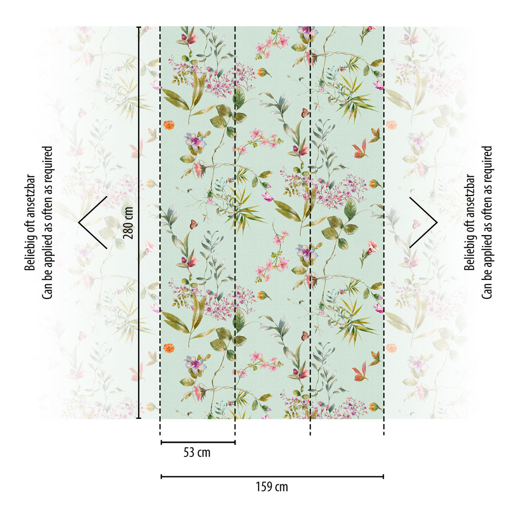 Hochwertige  Tapete aus der Kollektion THE WALL III in Blau