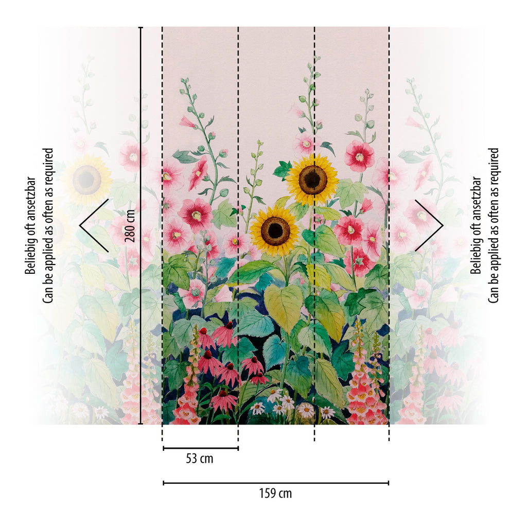 Hochwertige  Tapete aus der Kollektion THE WALL III in Rosa