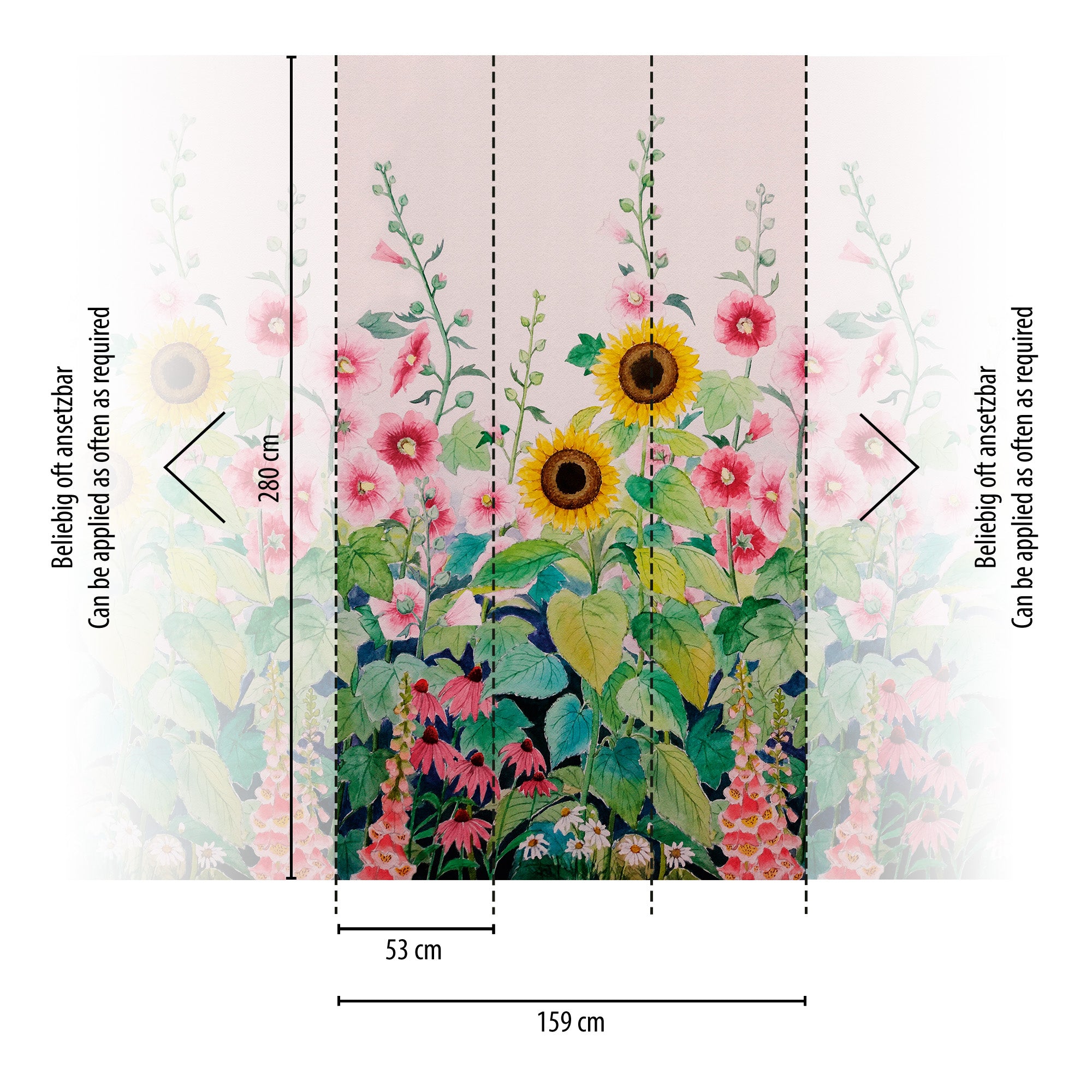 Hochwertige  Tapete aus der Kollektion THE WALL III in Rosa