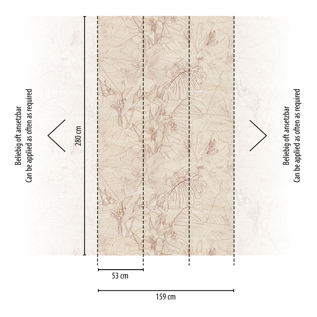 Hochwertige  Tapete aus der Kollektion THE WALL III in Beige