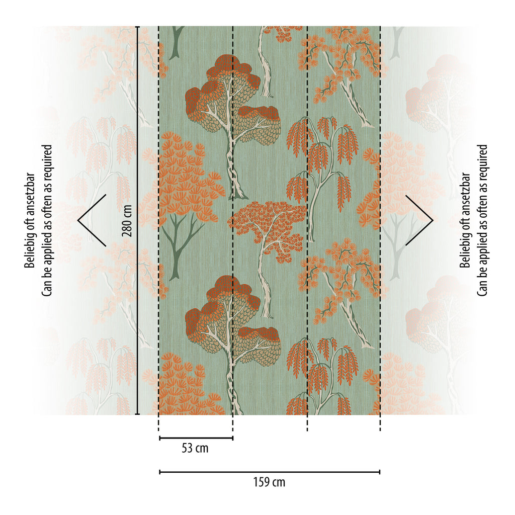 Hochwertige  Tapete aus der Kollektion THE WALL III in Orange