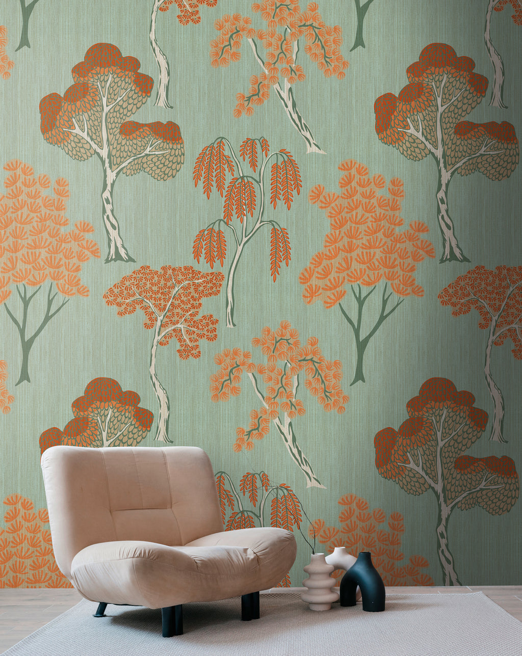 Hochwertige  Tapete aus der Kollektion THE WALL III in Orange