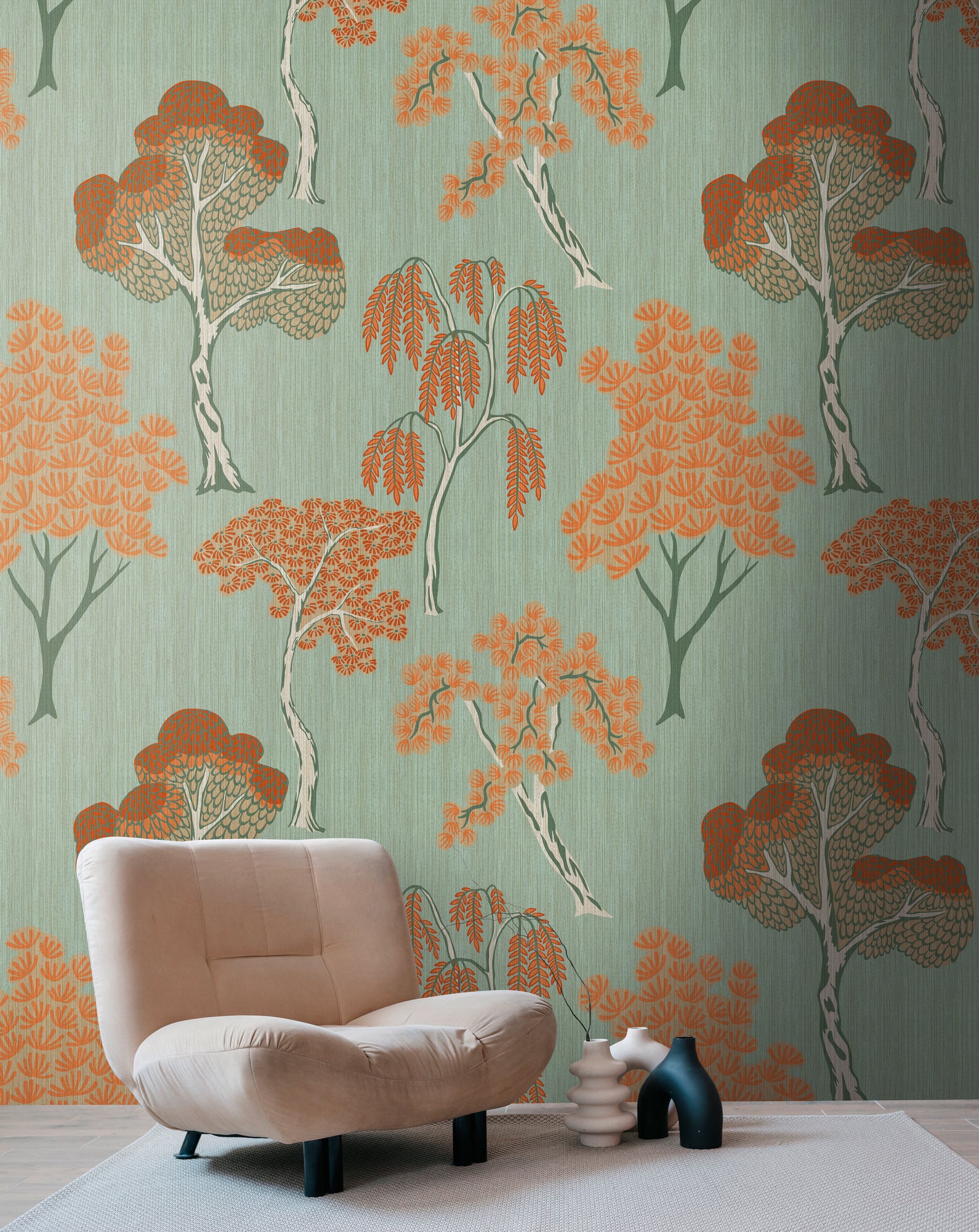 Hochwertige  Tapete aus der Kollektion THE WALL III in Orange