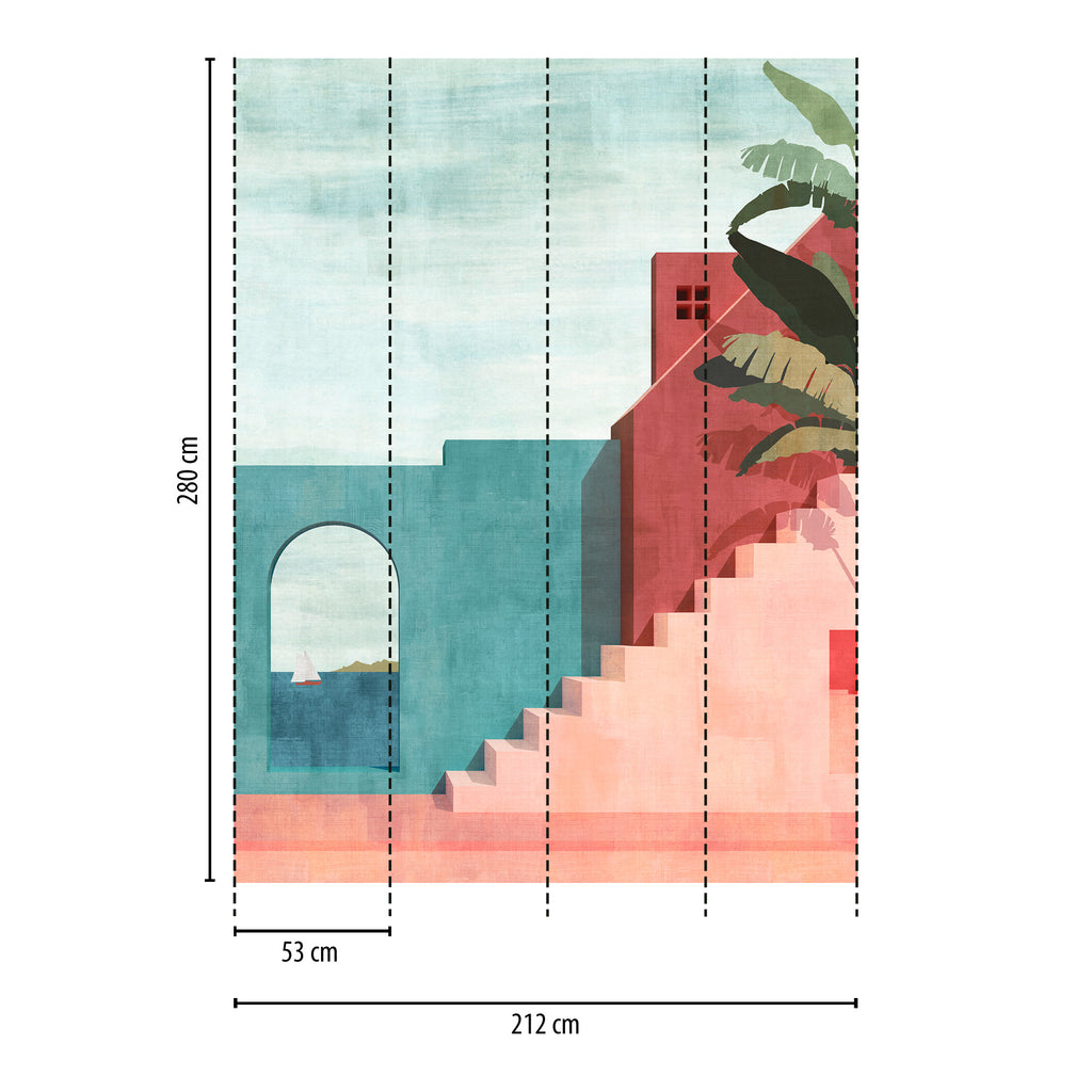 Hochwertige  Tapete aus der Kollektion THE WALL III in Blau