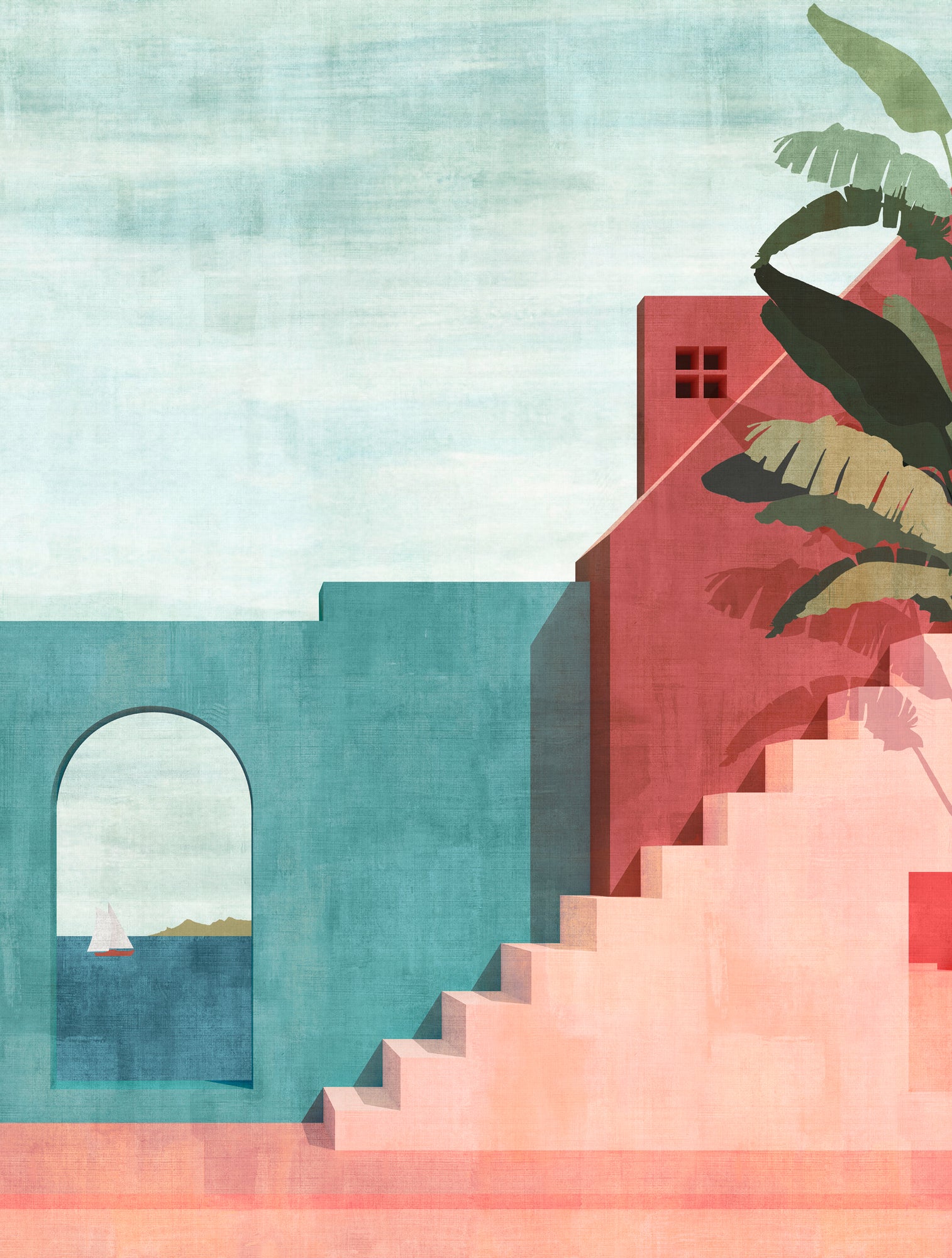 Hochwertige  Tapete aus der Kollektion THE WALL III in Blau