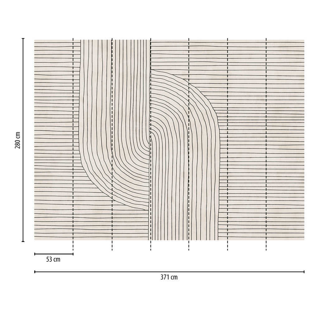 High-quality wallpaper from THE WALL III collection in cream 