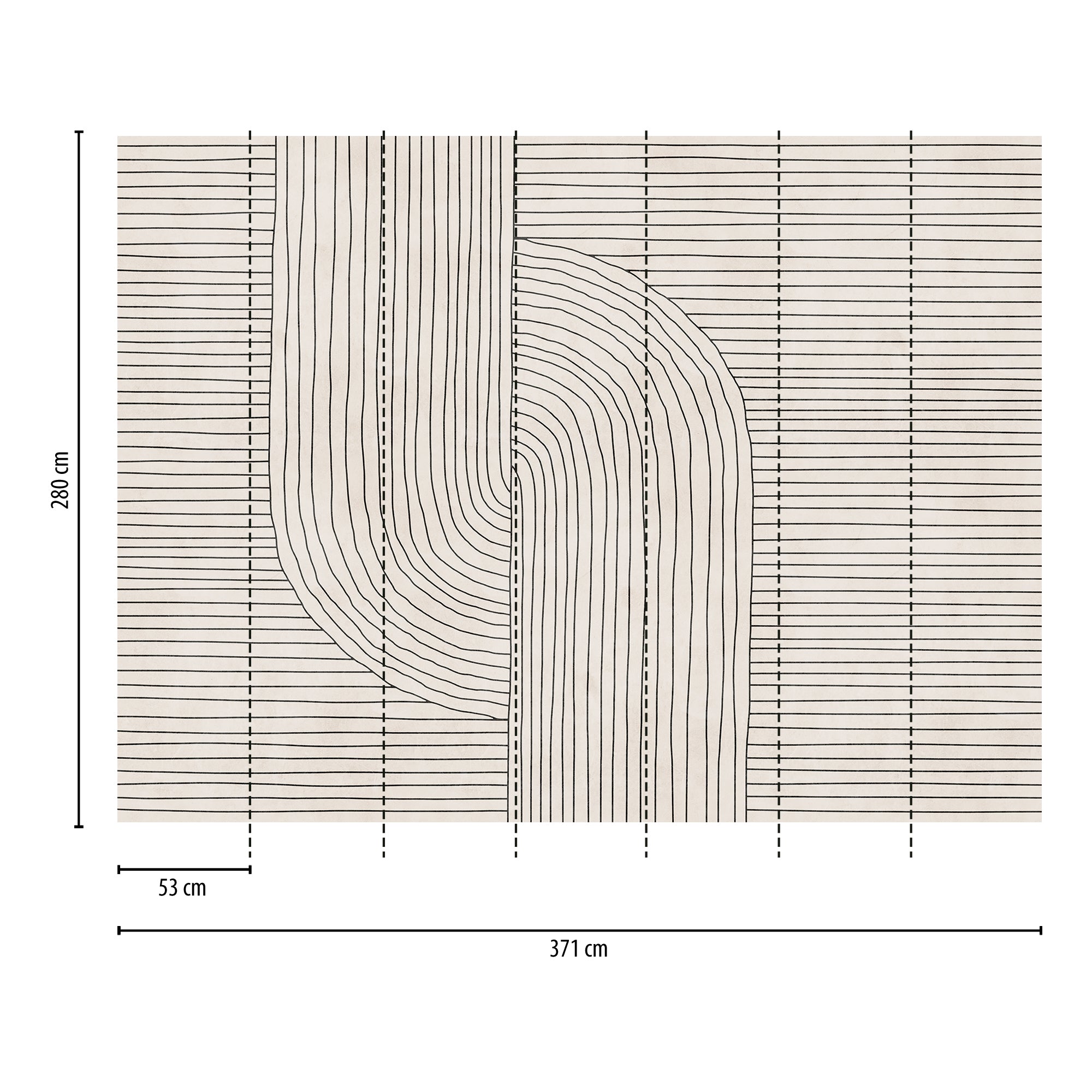 Hochwertige  Tapete aus der Kollektion THE WALL III in Creme