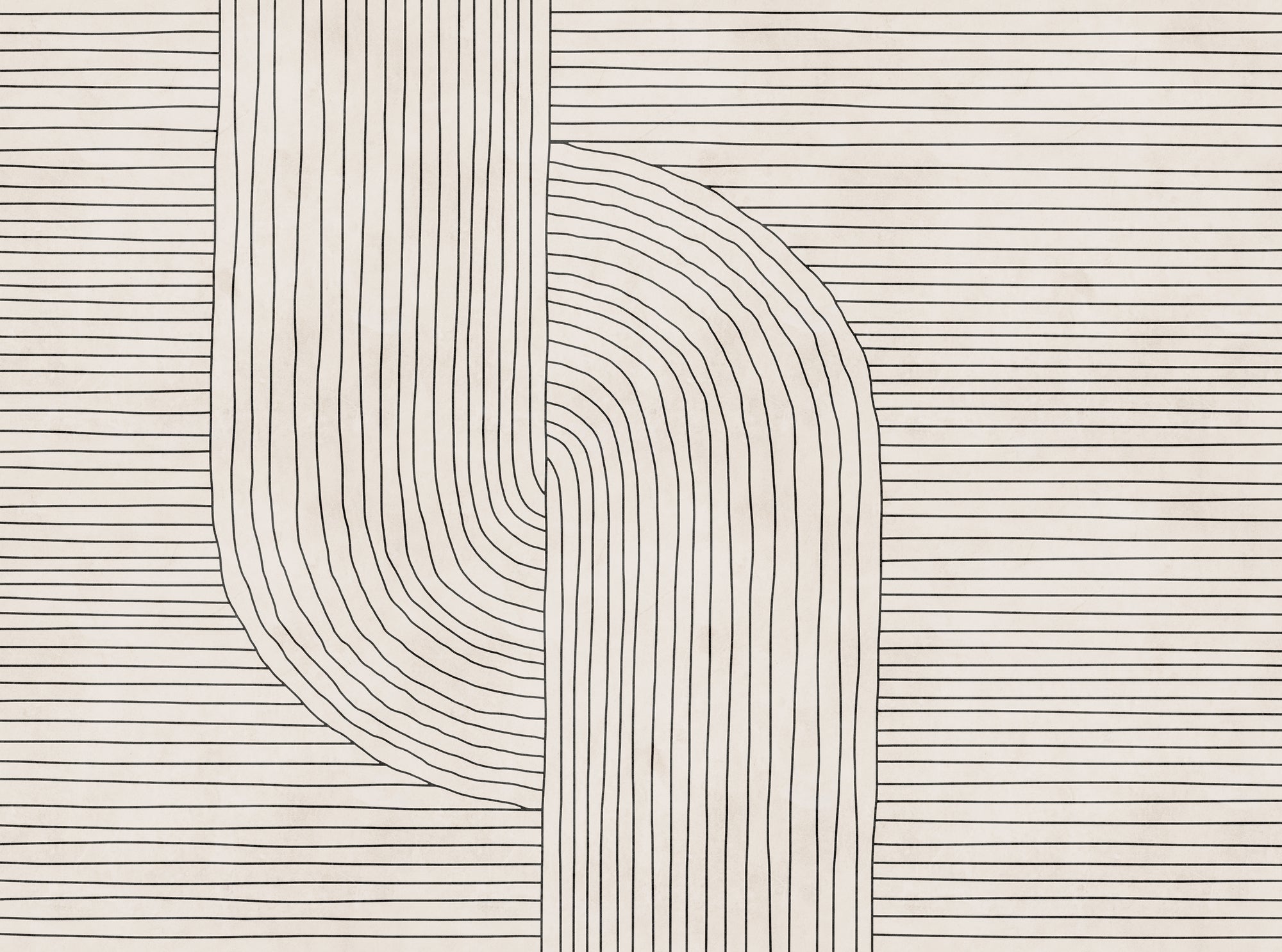 Hochwertige  Tapete aus der Kollektion THE WALL III in Creme