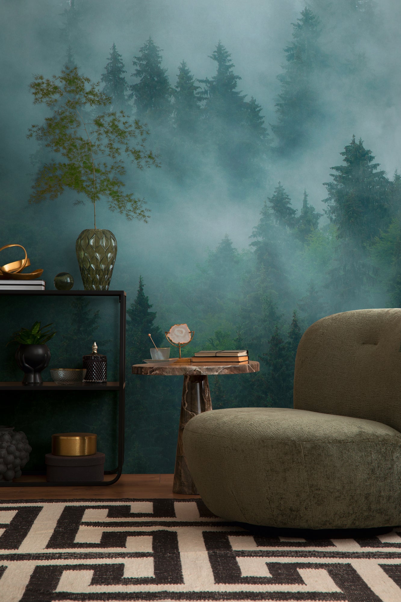 Hochwertige  Tapete aus der Kollektion THE WALL III in Grün