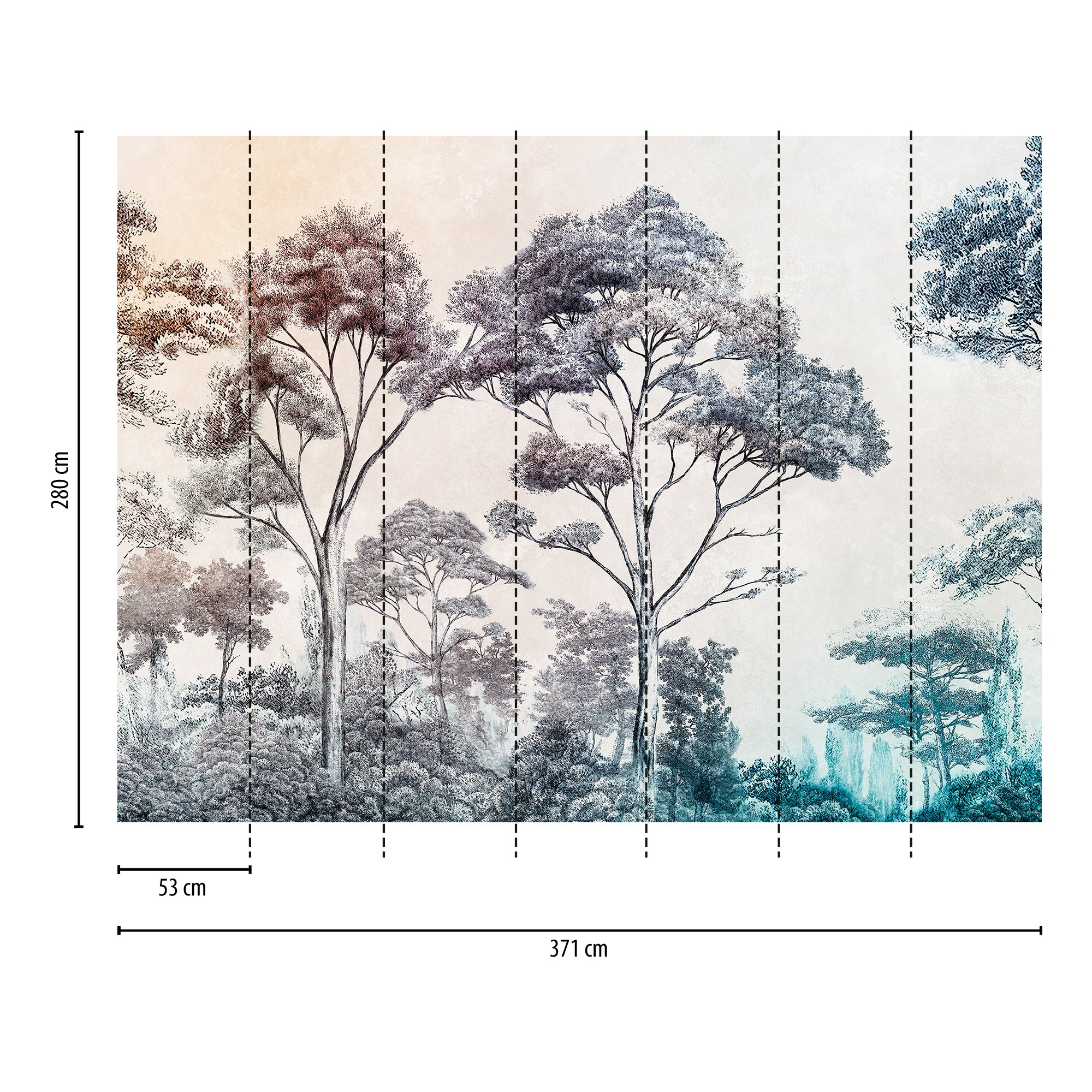 Hochwertige  Tapete aus der Kollektion THE WALL III in Bunt