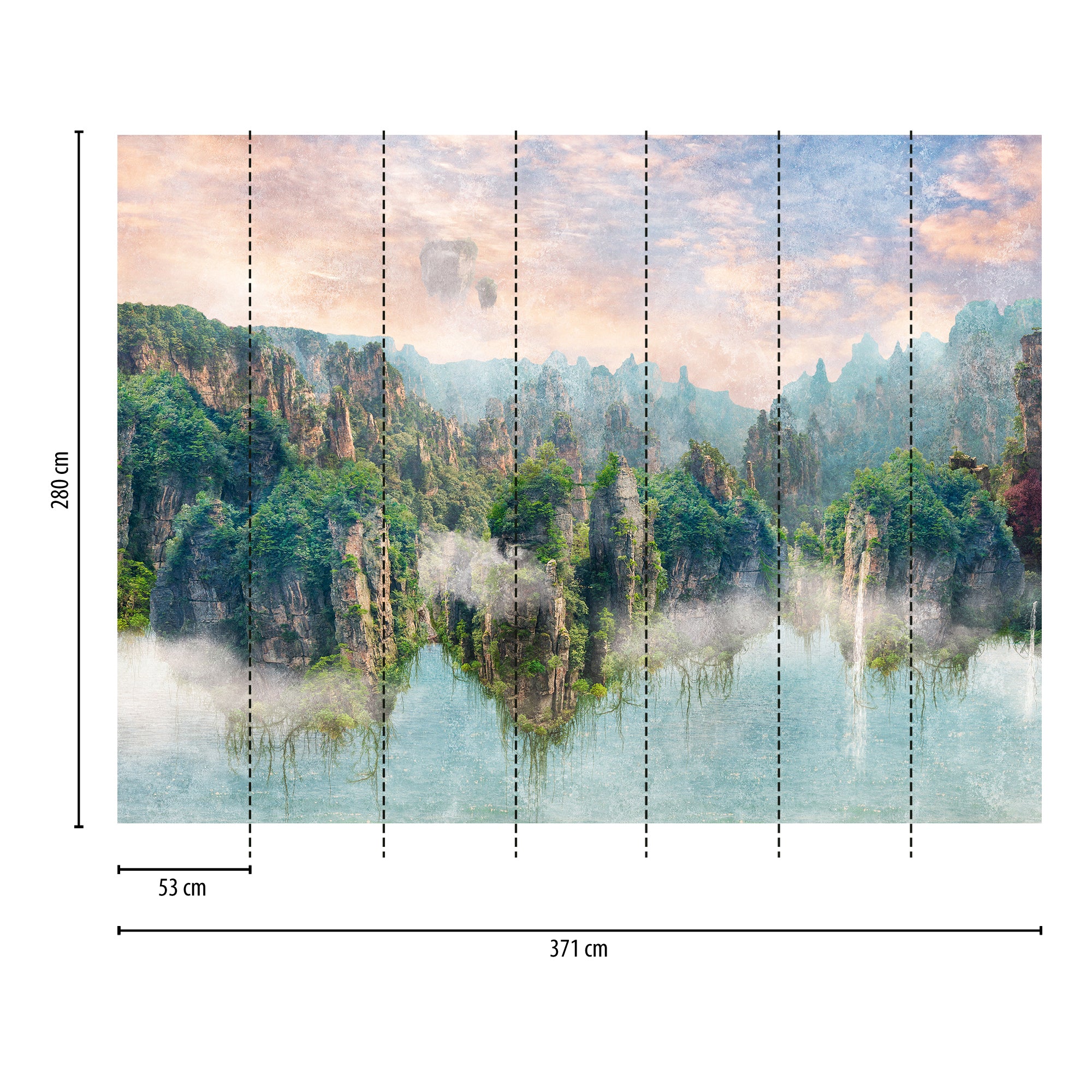 Hochwertige  Tapete aus der Kollektion THE WALL III in Bunt