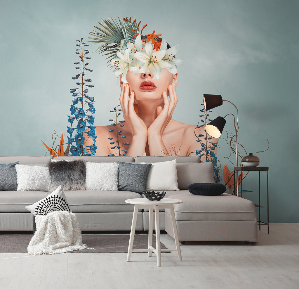 Hochwertige  Tapete aus der Kollektion THE WALL III in Blau