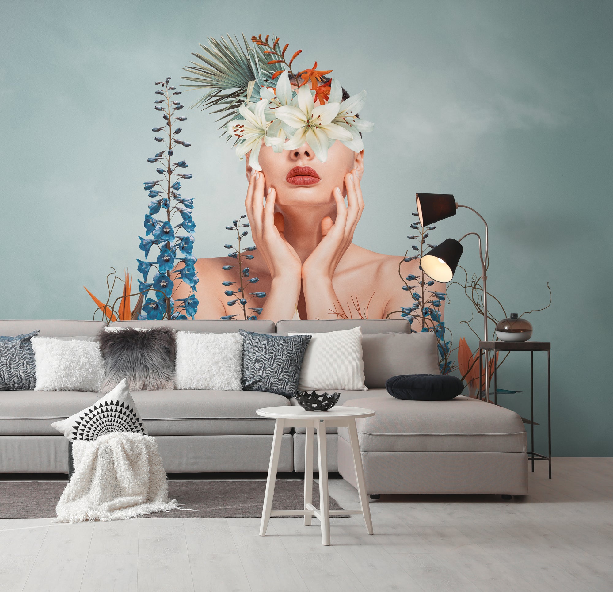 Hochwertige  Tapete aus der Kollektion THE WALL III in Blau