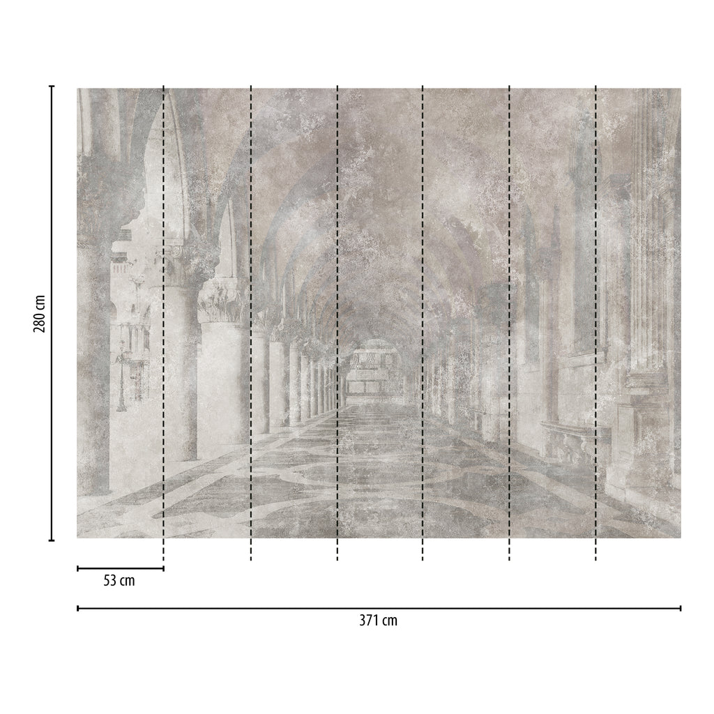 Hochwertige  Tapete aus der Kollektion THE WALL III in Grau