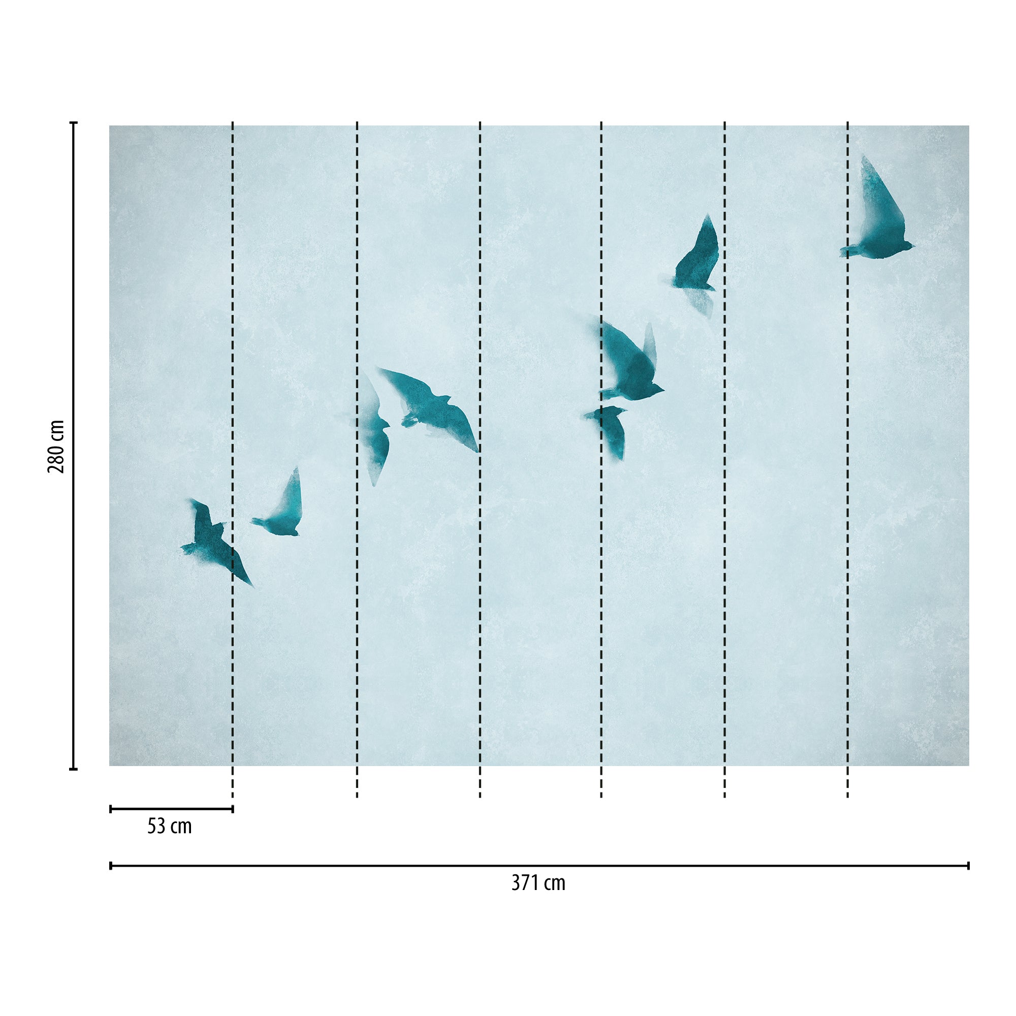 Hochwertige  Tapete aus der Kollektion THE WALL III in Blau