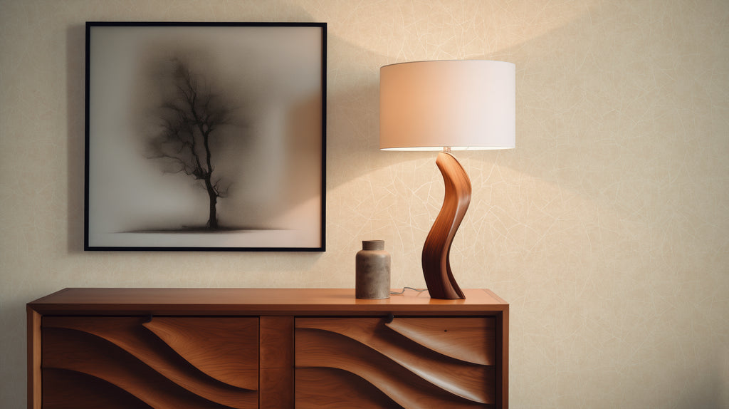 High-Quality Non-Woven Wallpaper Beige Graphic