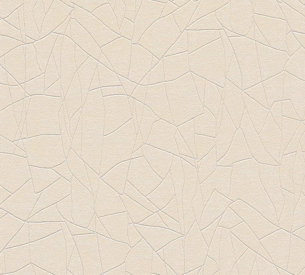High-Quality Non-Woven Wallpaper Beige Graphic