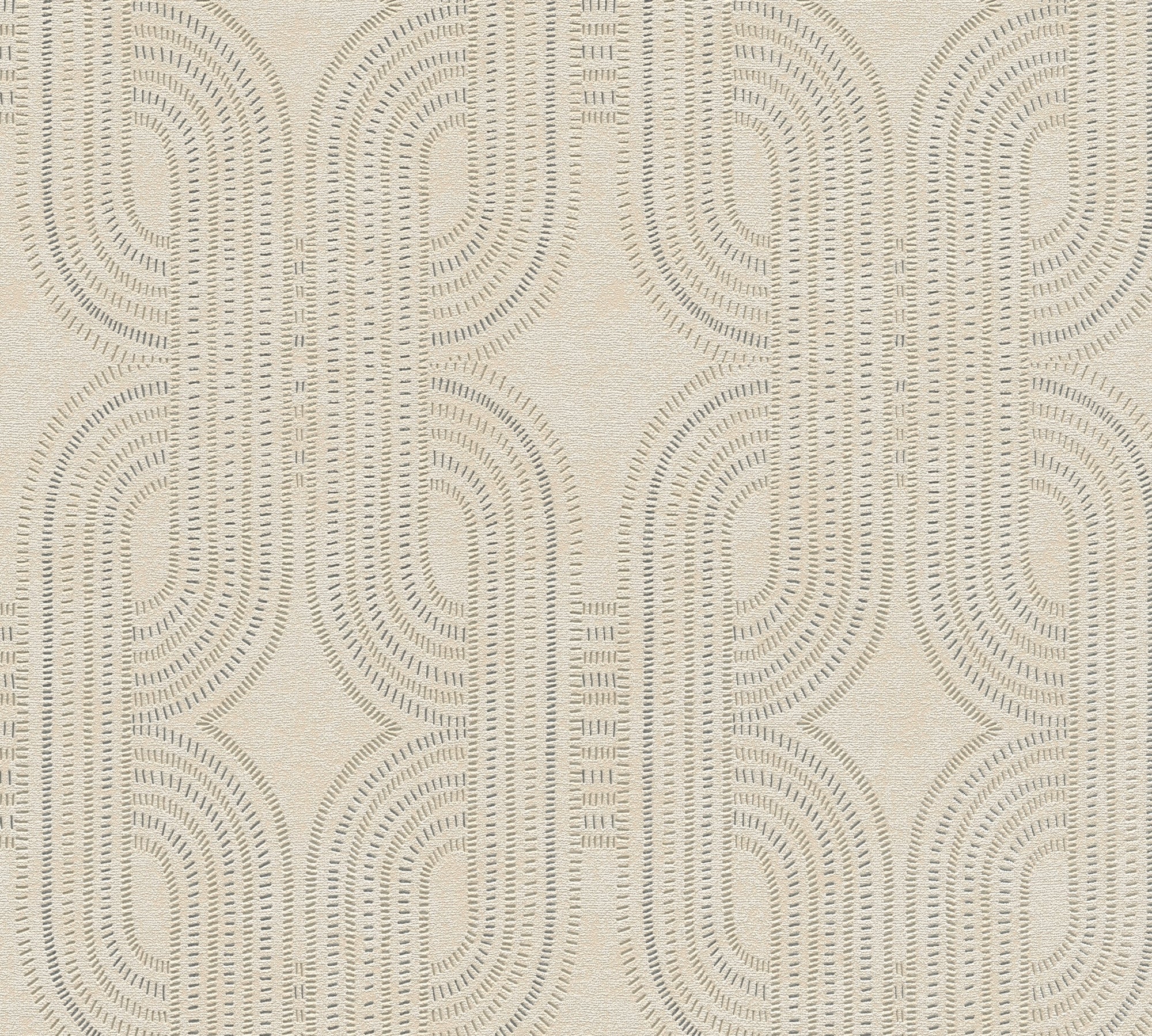 Hochwertige Vliestapete Beige Grafik