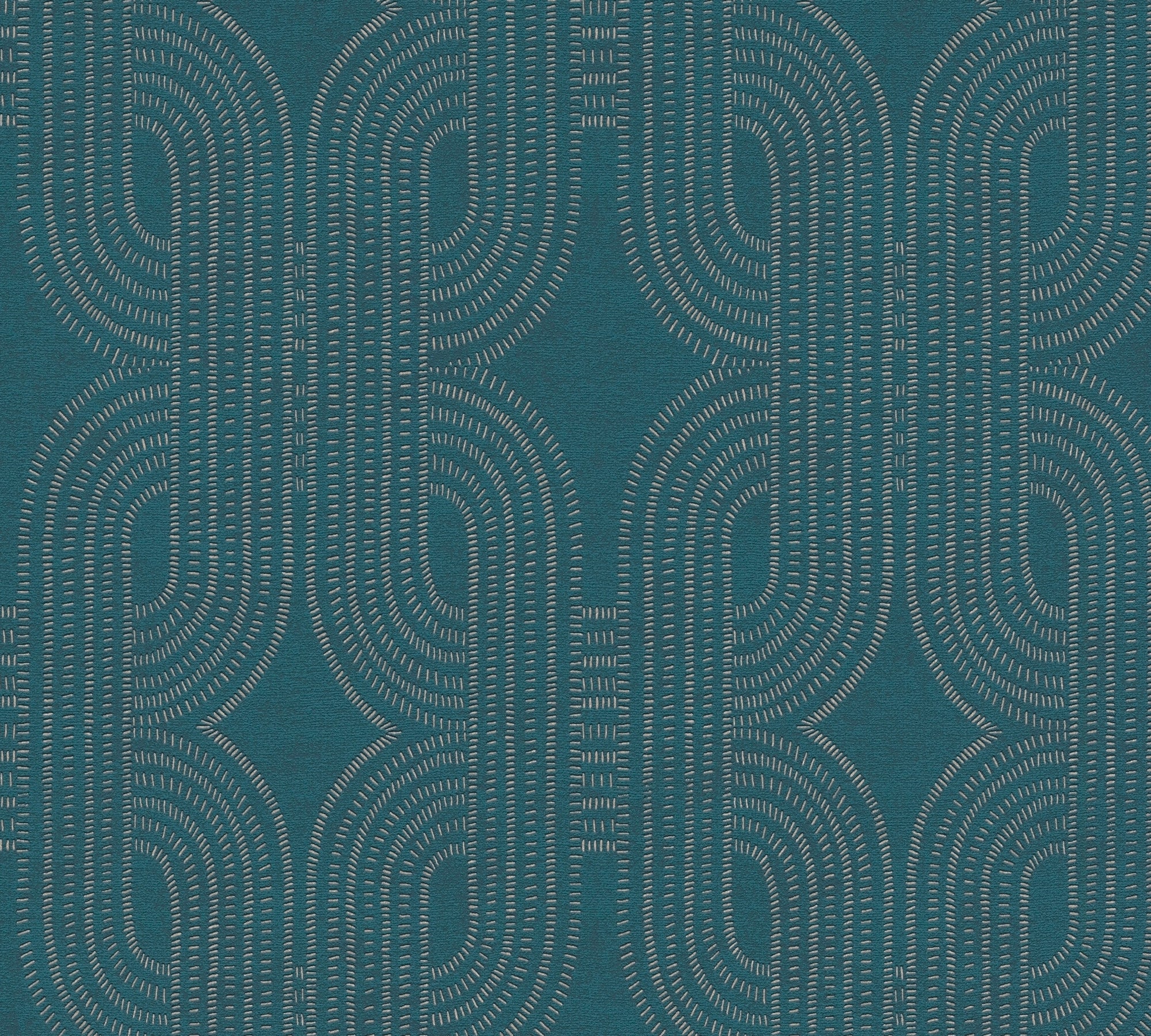 High-Quality Non-Woven Wallpaper Blue Graphic