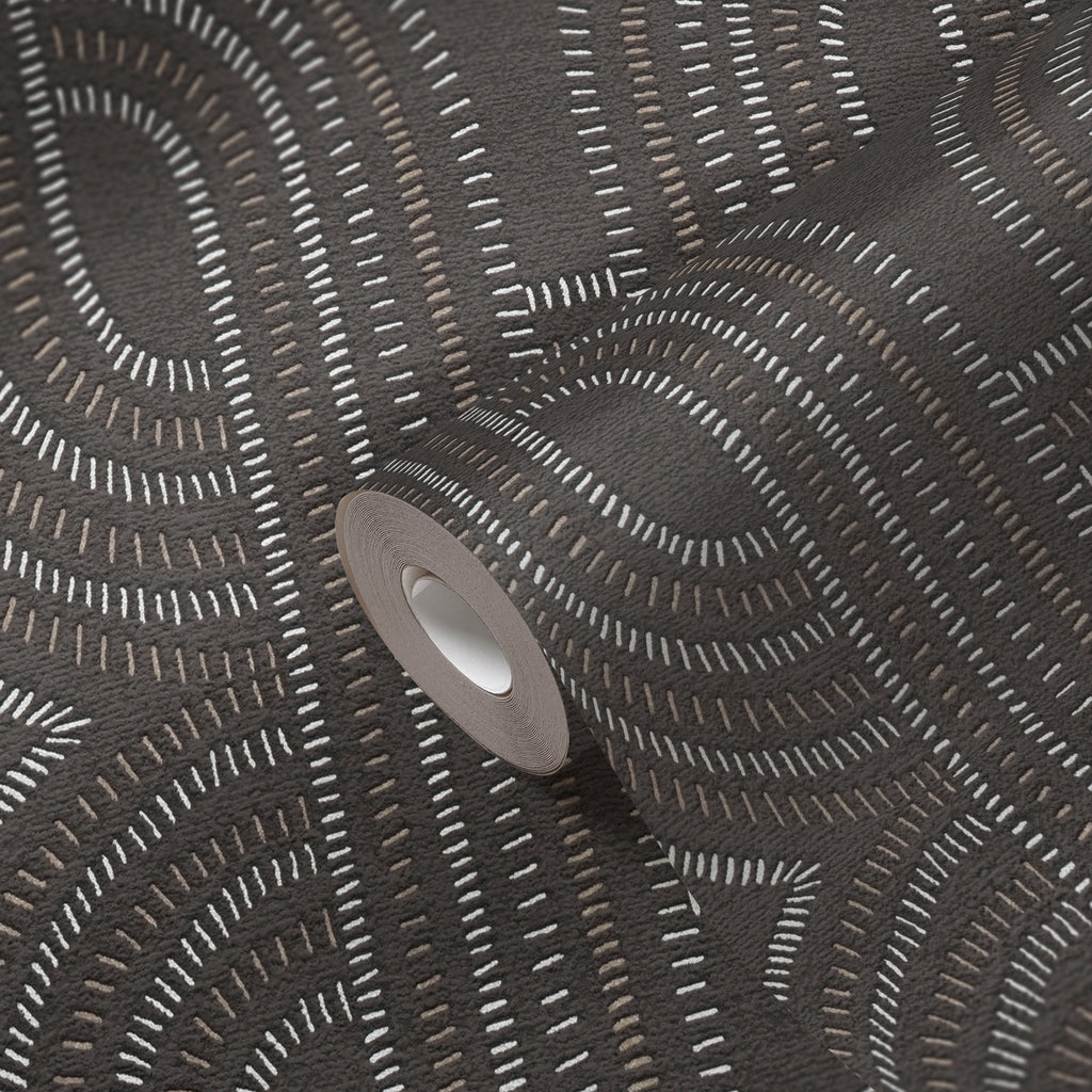 High-Quality Non-Woven Wallpaper Black Graphic