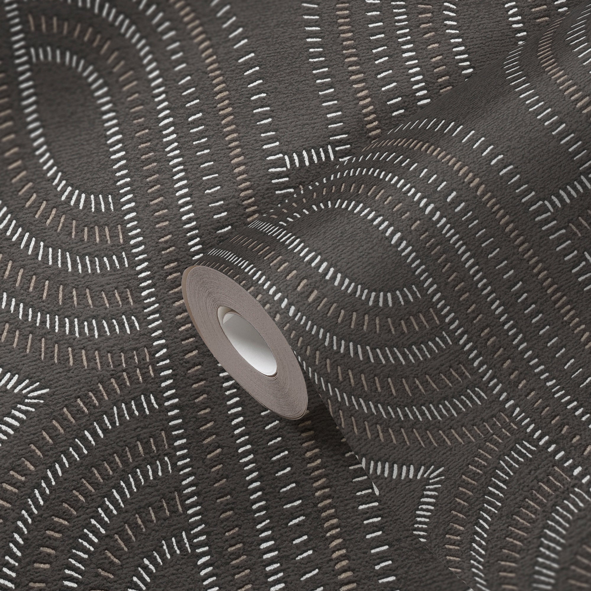 High-Quality Non-Woven Wallpaper Black Graphic