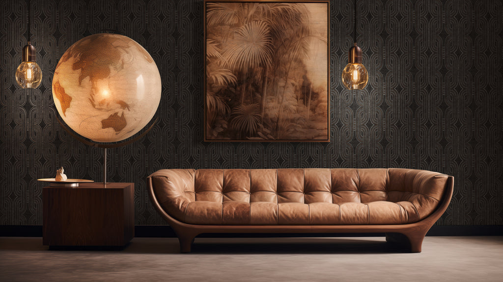 High-Quality Non-Woven Wallpaper Black Graphic