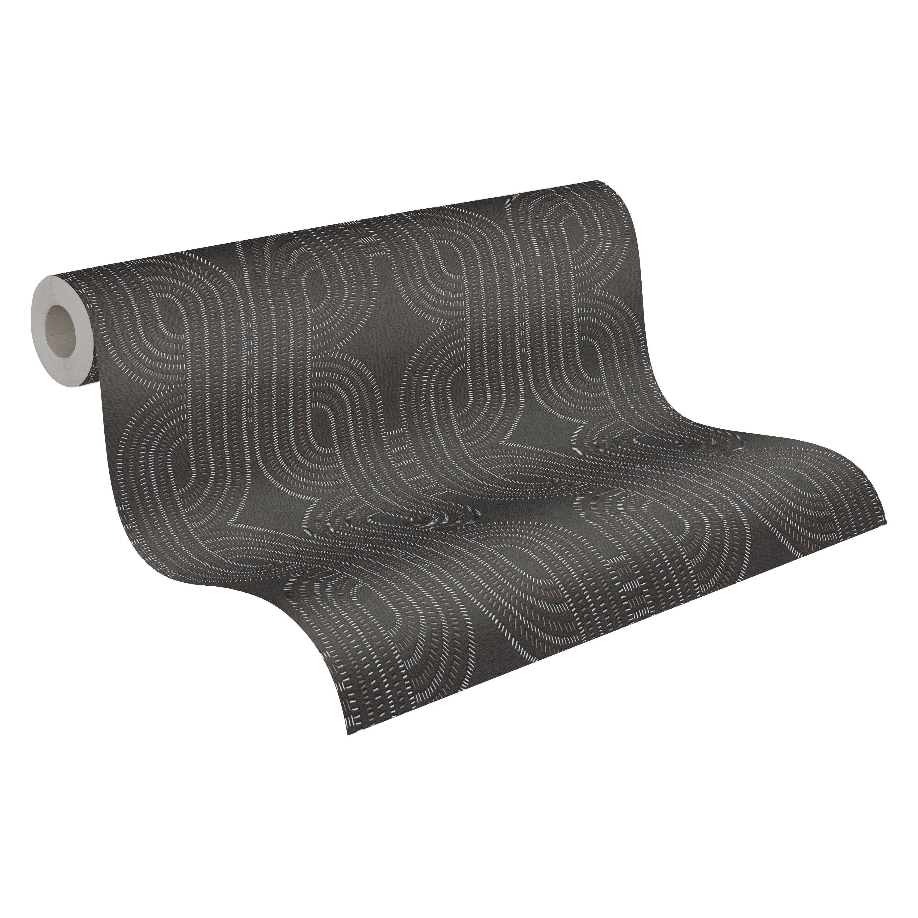 High-Quality Non-Woven Wallpaper Black Graphic