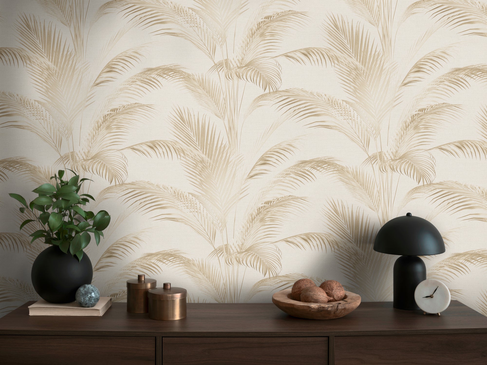 High-Quality Non-Woven Wallpaper Cream Floral