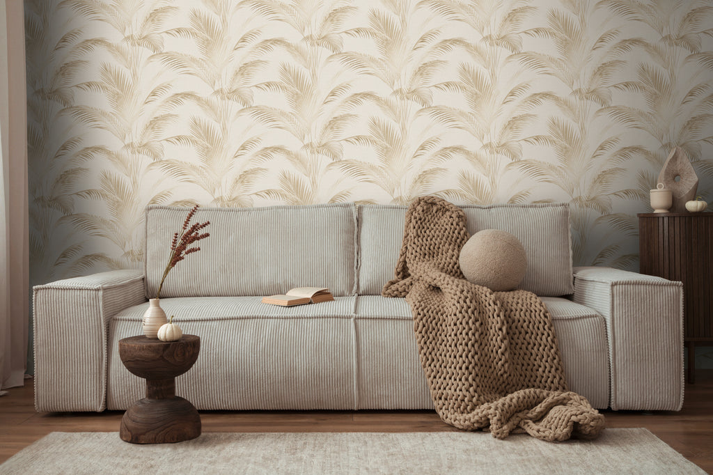 High-Quality Non-Woven Wallpaper Cream Floral