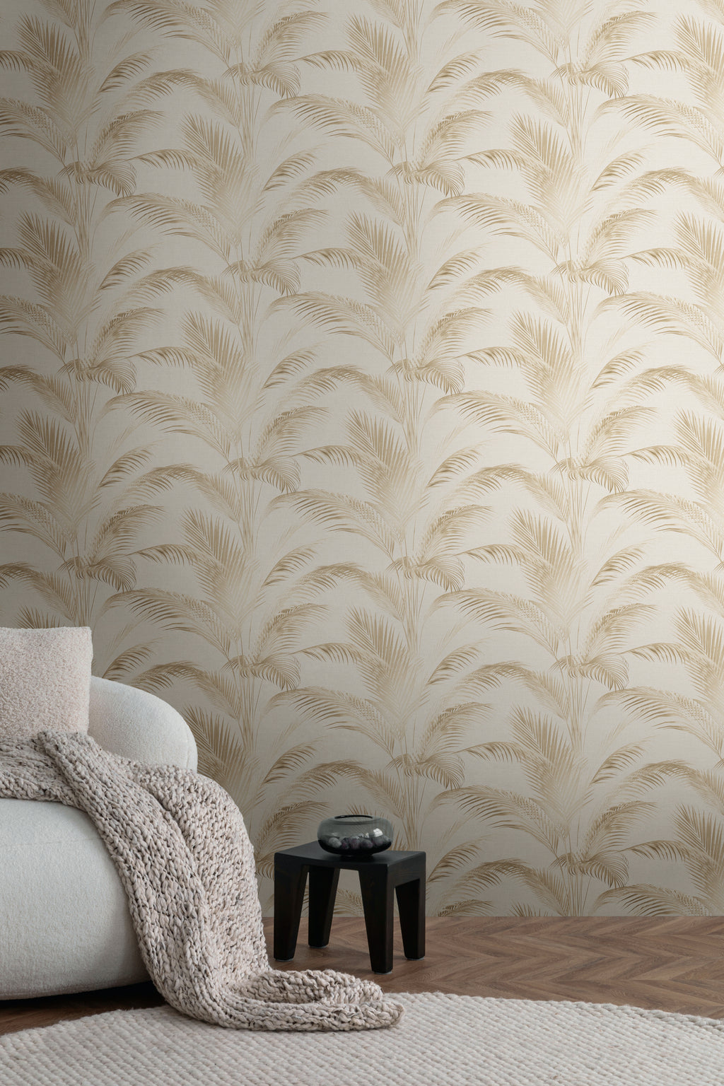 High-Quality Non-Woven Wallpaper Cream Floral