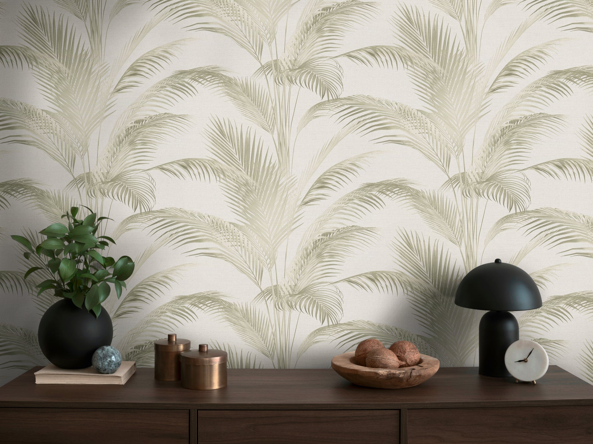 High-Quality Non-Woven Wallpaper Cream Floral