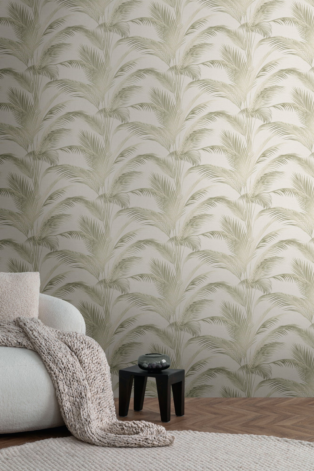 High-Quality Non-Woven Wallpaper Cream Floral