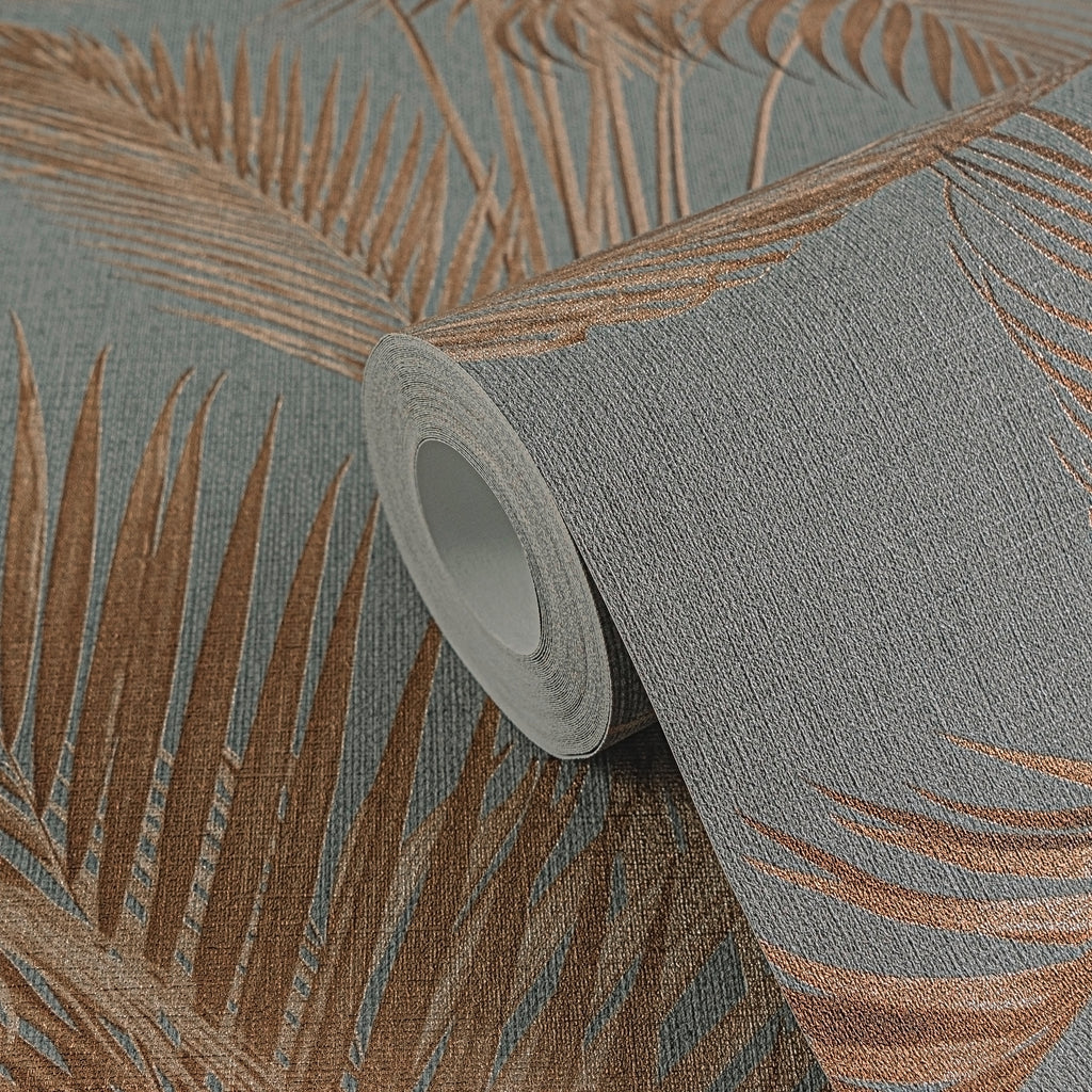 High-Quality Non-Woven Wallpaper Grey Floral