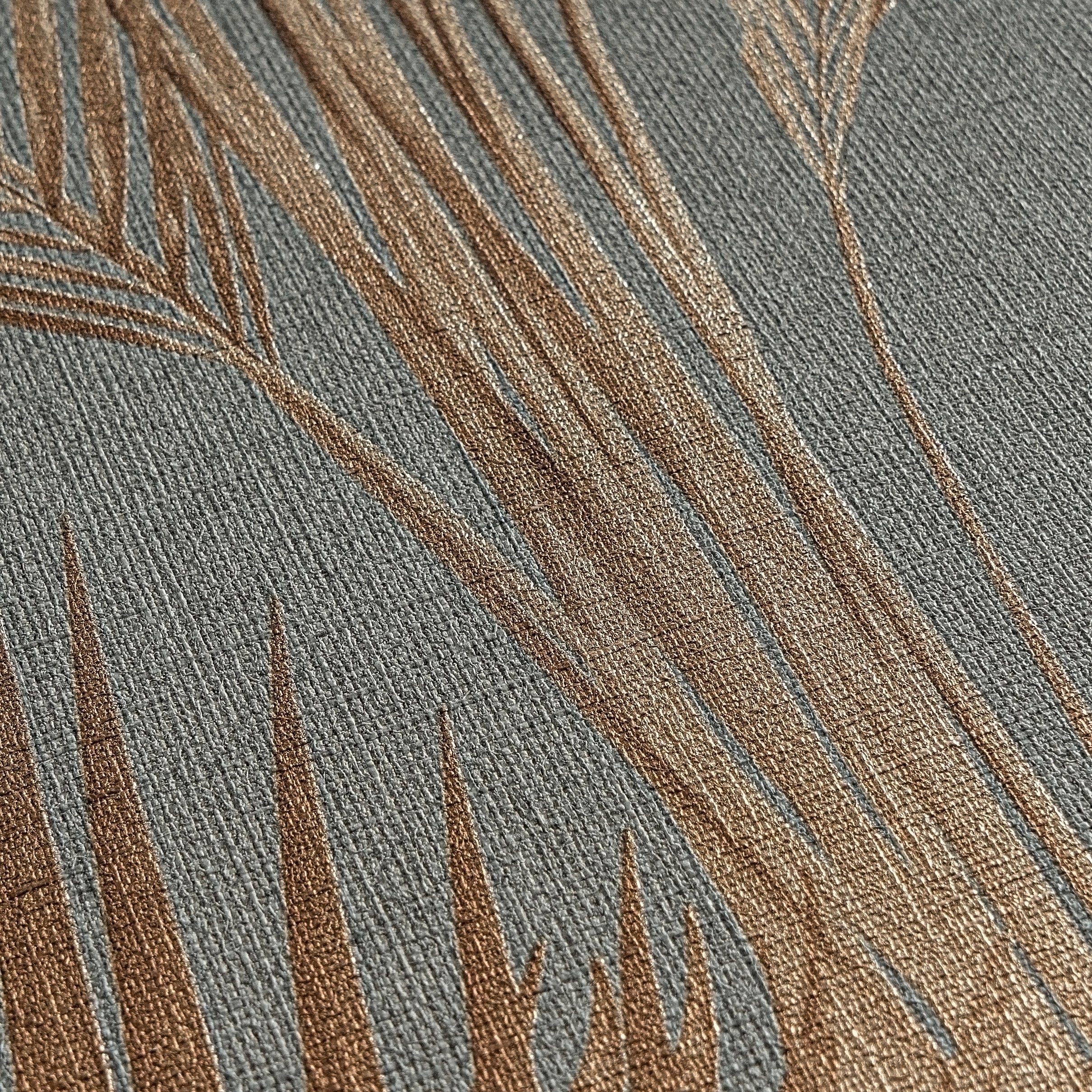 High-Quality Non-Woven Wallpaper Grey Floral