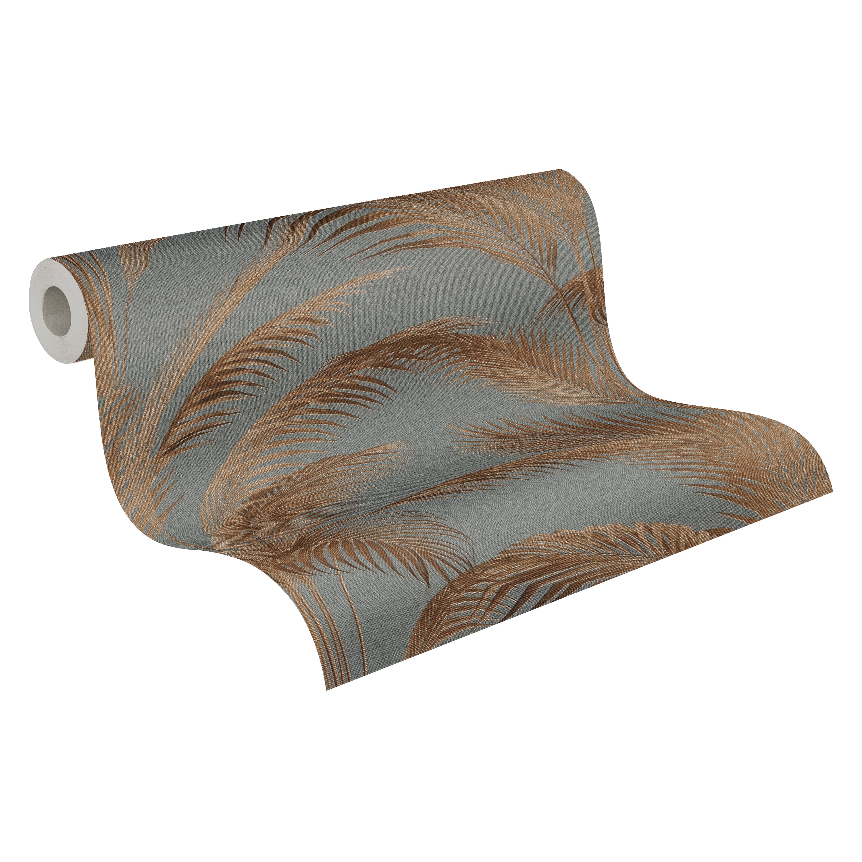 High-Quality Non-Woven Wallpaper Grey Floral