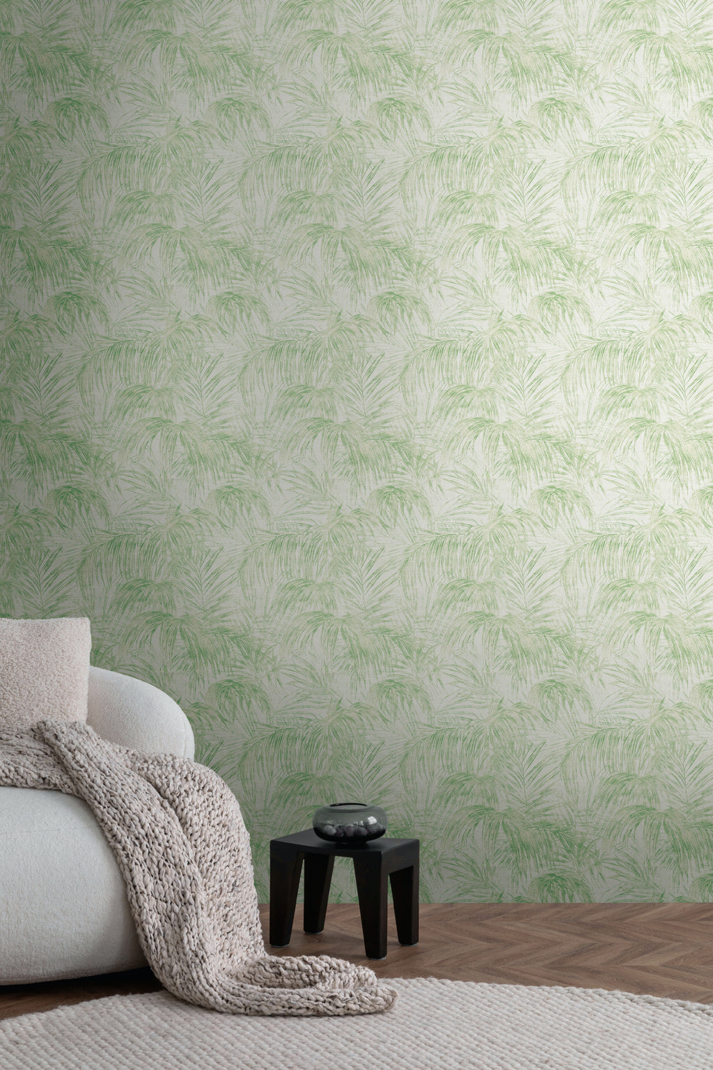 Hochwertige Vliestapete Creme Floral