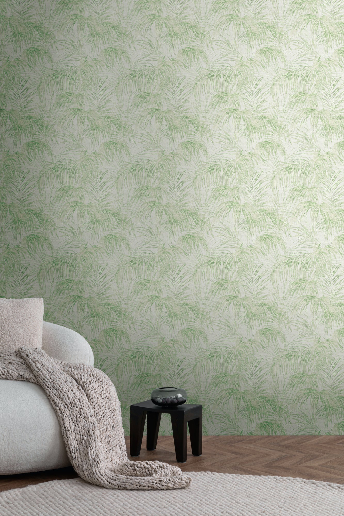 Hochwertige Vliestapete Creme Floral