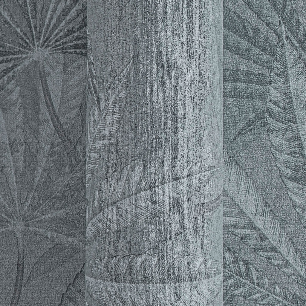 Hochwertige Vliestapete Grau Floral