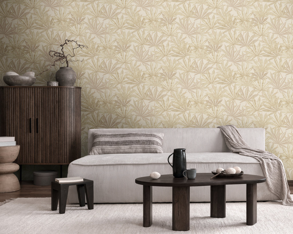 High-Quality Non-Woven Wallpaper Cream Floral