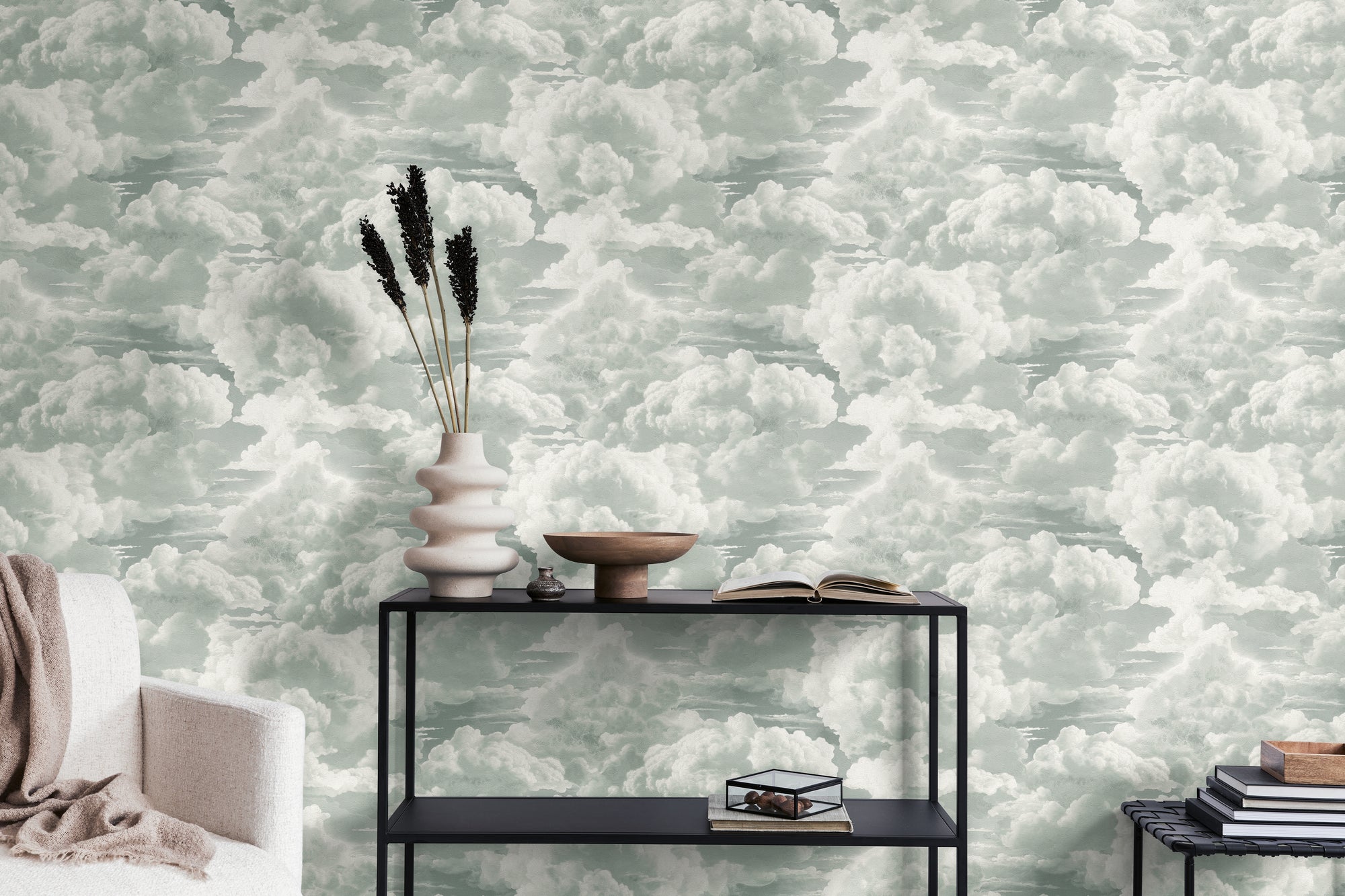 High-quality Non-woven Wallpaper White Clouds