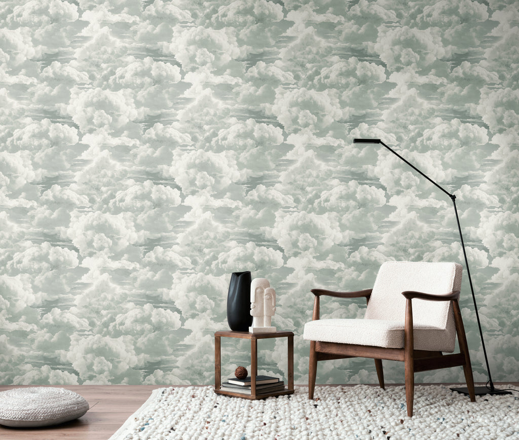 High-quality Non-woven Wallpaper White Clouds